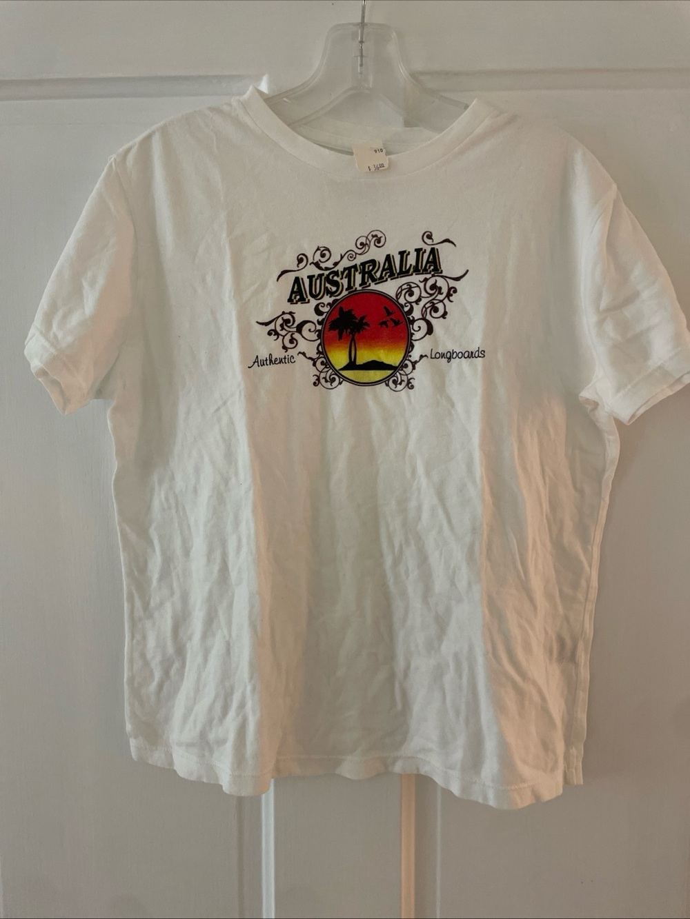 Jake’s Dry Goods Australia Graphic Tee Womens Size 4 NWT White Surf Shirt